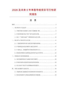 2026及未來5年單股導(dǎo)線項(xiàng)目可行性研究報(bào)告