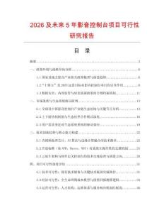 2026及未来5年影音控制台项目可行性研究报告