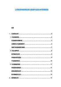 公司規(guī)章制度制定度方案操作業(yè)務(wù)分析管理報(bào)告