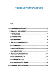 中國非遺文化數字化保護與產業化開發報告
