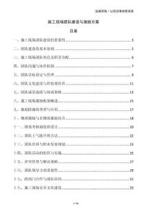 施工現場團隊建設與激勵方案