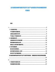北马里亚纳群岛数字经济行业产业链现状评估发展趋势研究报告