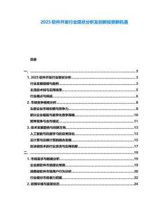 2025軟件開發(fā)行業(yè)現(xiàn)狀分析及創(chuàng)新投資新機遇