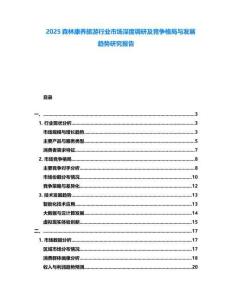 2025森林康養(yǎng)旅游行業(yè)市場深度調(diào)研及競爭格局與發(fā)展趨勢研究報告