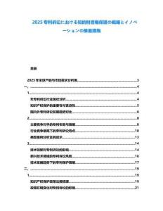 2025專利訴訟における知的財(cái)産権保護(hù)の戦略とイノベーションの推進(jìn)措施