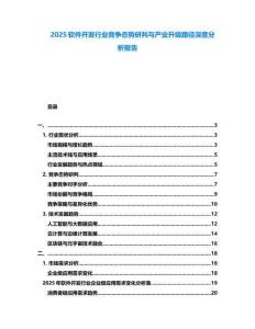 2025軟件開(kāi)發(fā)行業(yè)競(jìng)爭(zhēng)態(tài)勢(shì)研判與產(chǎn)業(yè)升級(jí)路徑深度分析報(bào)告