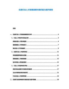白酒行業(yè)人才發(fā)展戰(zhàn)略與組織能力提升報(bào)告