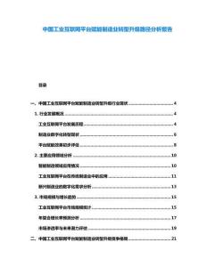 中國工業(yè)互聯(lián)網(wǎng)平臺賦能制造業(yè)轉型升級路徑分析報告