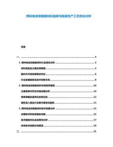 燃料電池雙極板材料選擇與批量生產(chǎn)工藝優(yōu)化分析