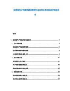 區(qū)塊鏈電子檔案共建深度解析及公檢法系統(tǒng)投資評(píng)估報(bào)告書(shū)