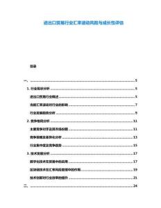 進出口貿易行業(yè)匯率波動風險與成長性評估