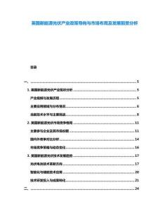 英國(guó)新能源光伏產(chǎn)業(yè)政策導(dǎo)向與市場(chǎng)布局及發(fā)展前景分析