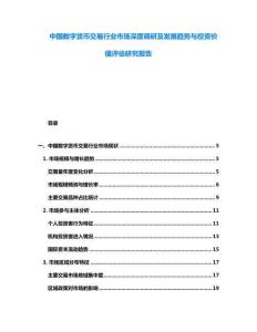 中國(guó)數(shù)字貨幣交易行業(yè)市場(chǎng)深度調(diào)研及發(fā)展趨勢(shì)與投資價(jià)值評(píng)估研究報(bào)告