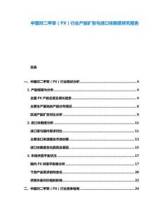 中國對二甲苯（PX）行業(yè)產能擴張與進口依賴度研究報告