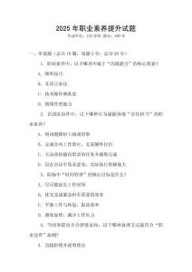 2025年職業(yè)素養(yǎng)提升試題