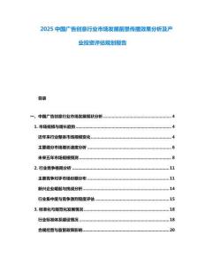 2025中國(guó)廣告創(chuàng)意行業(yè)市場(chǎng)發(fā)展前景傳播效果分析及產(chǎn)業(yè)投資評(píng)估規(guī)劃報(bào)告