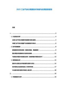 2025工業(yè)氣體分離膜技術(shù)突破與應(yīng)用前景報告