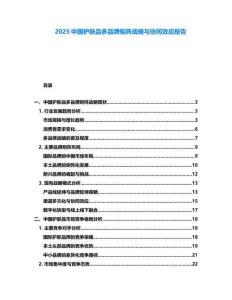2025中國(guó)護(hù)膚品多品牌矩陣戰(zhàn)略與協(xié)同效應(yīng)報(bào)告