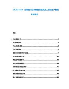 2025?t?éb?焓制程行業發展趨勢監測及工業級生產數據分析研究