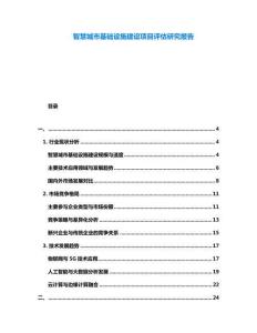 智慧城市基礎(chǔ)設(shè)施建設(shè)項(xiàng)目評估研究報(bào)告