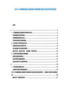 2025中國網(wǎng)絡(luò)安全服務(wù)市場(chǎng)格局與政企需求特征報(bào)告