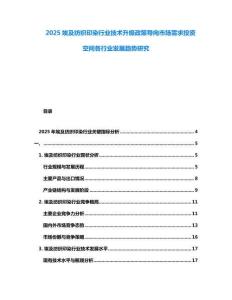 2025埃及紡織印染行業技術升級政策導向市場需求投資空間各行業發展趨勢研究