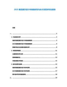 2025展览展示设计市场临时性与永久性需求对比报告