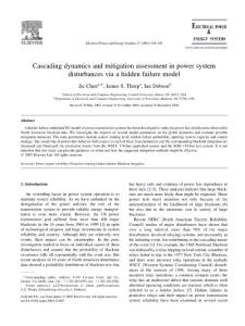0704Cascading dynamics and mitigation assessment in power system disturbances via a hidden failure model