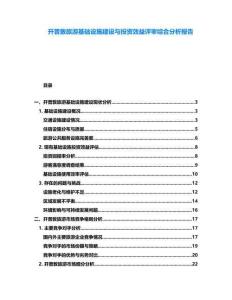 開普敦旅游基礎(chǔ)設(shè)施建設(shè)與投資效益評審綜合分析報告