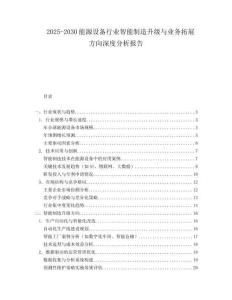 2025-2030能源設(shè)備行業(yè)智能制造升級與業(yè)務(wù)拓展方向深度分析報告