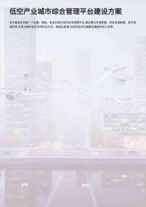 低空產(chǎn)業(yè)城市綜合管理平臺(tái)建設(shè)方案圖文版
