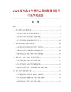2026及未來5年塑料工具箱模具項(xiàng)目可行性研究報(bào)告