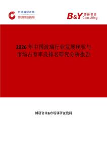 2026年中國波璃行業(yè)發(fā)展現(xiàn)狀與市場占有率及排名研究分析報告