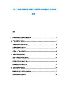 2025中國(guó)柔性顯示面板產(chǎn)線建設(shè)與折疊屏手機(jī)競(jìng)爭(zhēng)格局報(bào)告