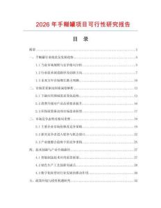 2026年手糊罐项目可行性研究报告