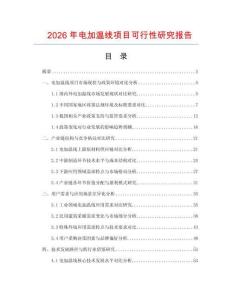 2026年電加溫線項目可行性研究報告