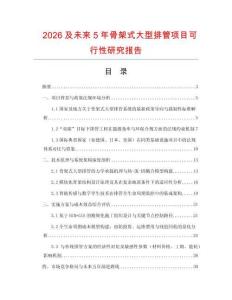 2026及未來5年骨架式大型排管項目可行性研究報告