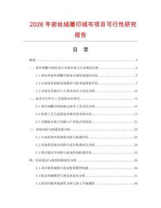 2026年密丝绒雕印绒布项目可行性研究报告