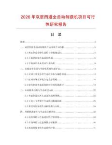 2026年雙層四道全自動制袋機項目可行性研究報告