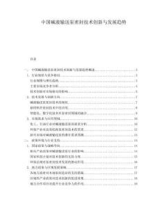 中國堿液輸送泵密封技術創新與發展趨勢