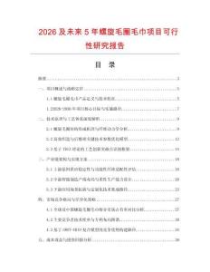 2026及未来5年螺旋毛圈毛巾项目可行性研究报告