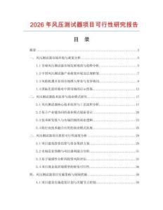 2026年風壓測試器項目可行性研究報告