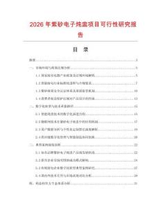 2026年紫砂電子燉盅項目可行性研究報告