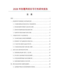 2026年防雹网项目可行性研究报告