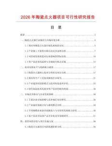 2026年陶瓷點(diǎn)火器項(xiàng)目可行性研究報(bào)告