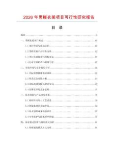 2026年男模衣架項目可行性研究報告