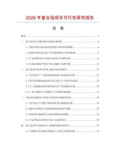 2026年復合氈項目可行性研究報告