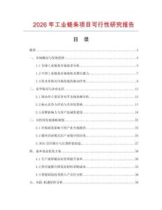 2026年工業(yè)鏈條項(xiàng)目可行性研究報(bào)告