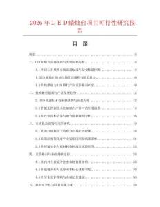 2026年ＬＥＤ蠟燭臺項目可行性研究報告