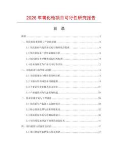 2026年氧化鉿項目可行性研究報告